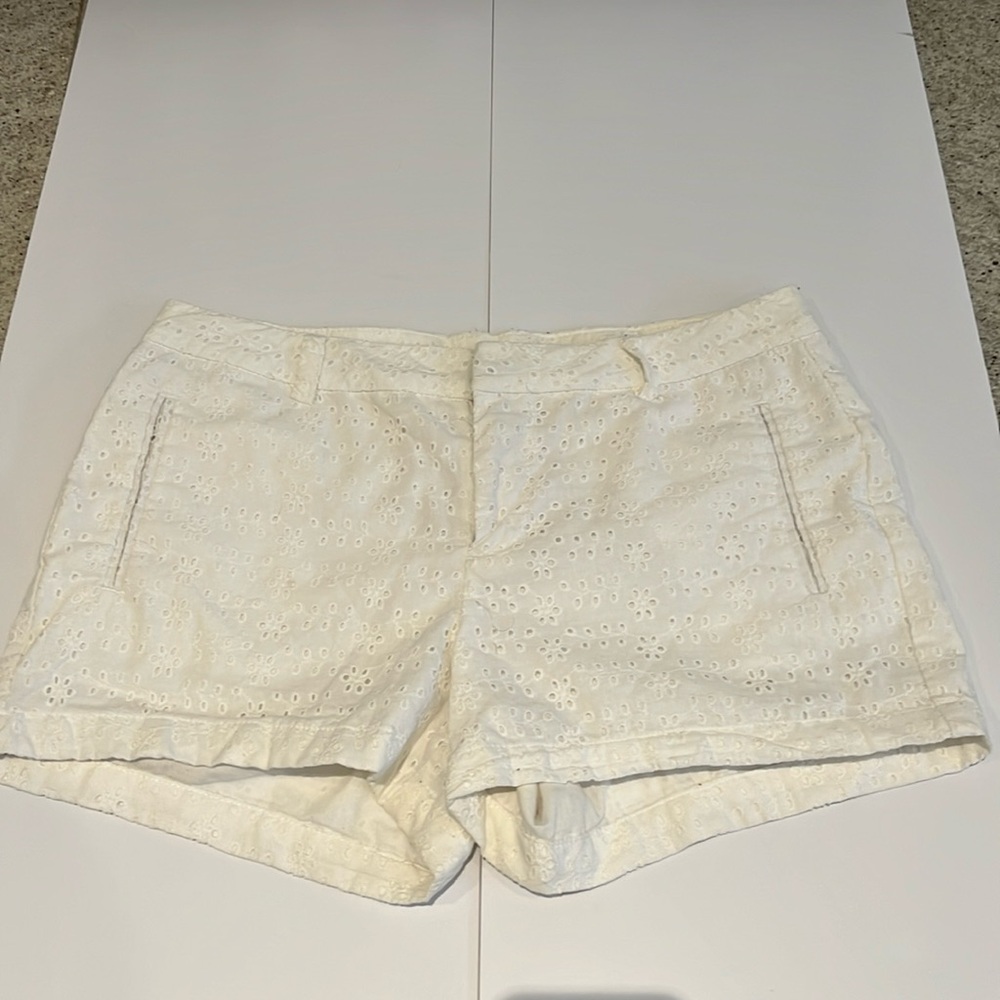 Ana White Eyelet Shorts